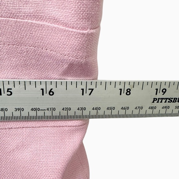 J. Crew Pink Linen Lace Up Sleeveless Midi Dress Pink Women's Size 12 - Picture 11 of 11